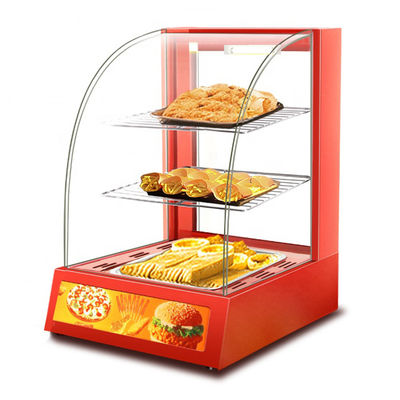 Display de alimentos elétricos comerciais Mini Vitrine aquecedora com três camadas 380x460x600mm