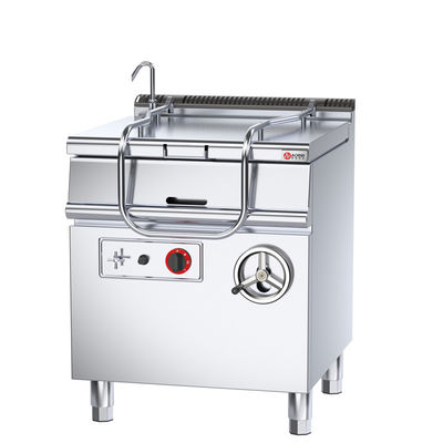 Panela de cozimento vertical de 80L de aço inoxidável com inclinação por gás para cozinha comercial