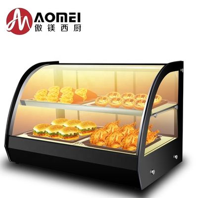 Desktop Elétrico 2 camadas de frango frito e exibição de alimentos aquecedor Vitrine com fonte de energia elétrica