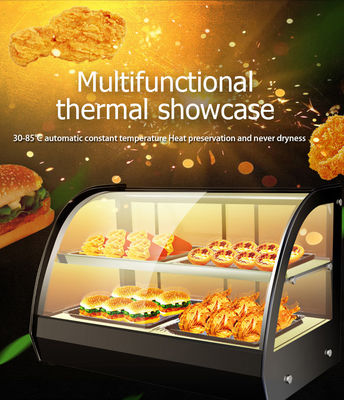 Hotel Club Frango frito vidro de alimentos aquecedor vitrine para restaurante café