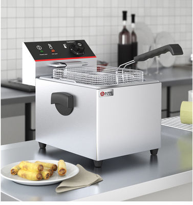 Fritadora Elétrica Comercial 3000W 1 Tanque 1 Cesta Perfeita para Restaurantes