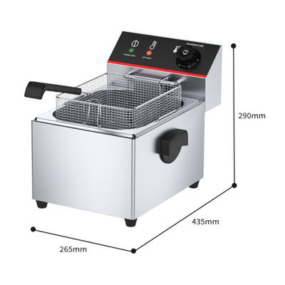 Fritadora Elétrica Comercial 3000W 1 Tanque 1 Cesta Perfeita para Restaurantes