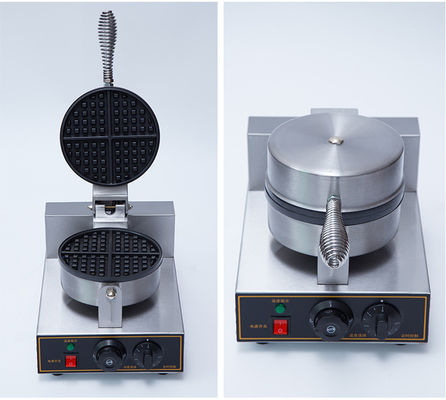 Máquina de fabricação de waffles comercial não pegajosa para waffles belgas simples 250*320*195mm