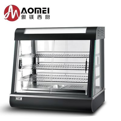 Display de comida quente para cozinha comercial Merchandiser com portas deslizantes e capacidade de 28 kg