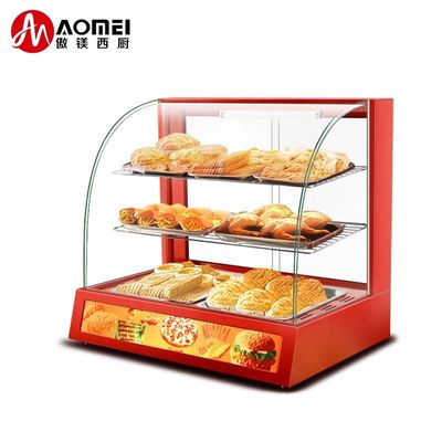 66*46*60mm Commercial Food Warmer Display Showcase de aquecimento para lanches quentes