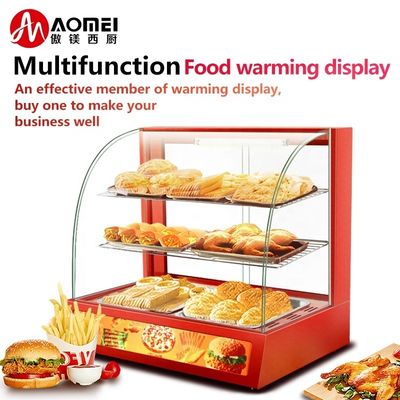 66*46*60mm Commercial Food Warmer Display Showcase de aquecimento para lanches quentes
