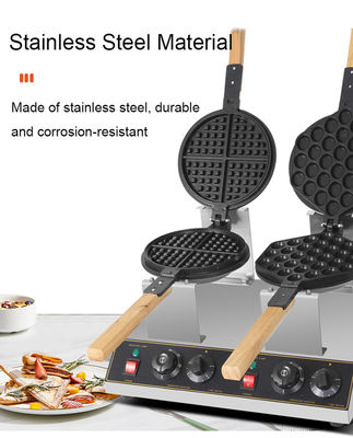 Máquina de fabricação de waffles belga de aço inoxidável e fácil de operar