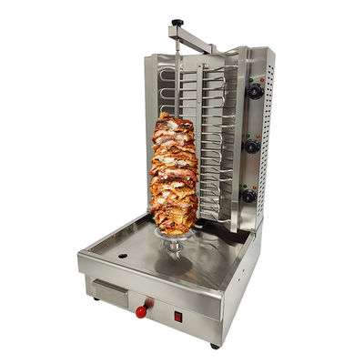 Máquina de fabricação de Kebab de Frango Rotativo Automático Elétrico de 3 queimadores de gás 220V