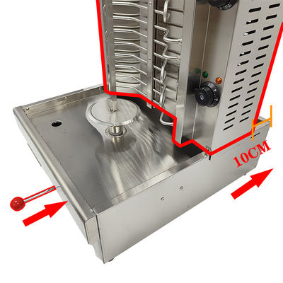 Máquina de fabricação de Kebab de Frango Rotativo Automático Elétrico de 3 queimadores de gás 220V