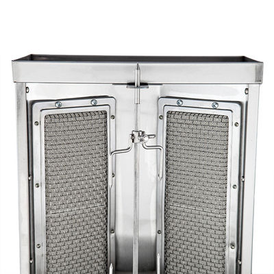 2 queimadores de gás comercial usado rotativo Mini Shawarma Doner Kebab Grill Machine para GLP / GNL