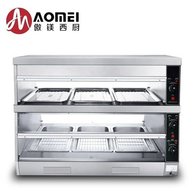Cozinha comercial Display de alimentos de frango frito mais quente 1220*760*850mm Vitrine de alimentos quentes