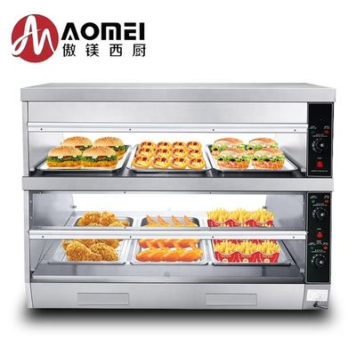 Cozinha comercial Display de alimentos de frango frito mais quente 1220*760*850mm Vitrine de alimentos quentes