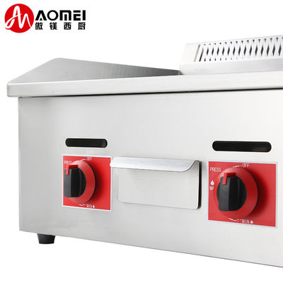 730*550*340mm Grelha comercial antiaderente a gás Bbq