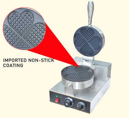 O fabricante de waffles de quatro corações de 6 kg controlado por aplicativo é um must para restaurantes.