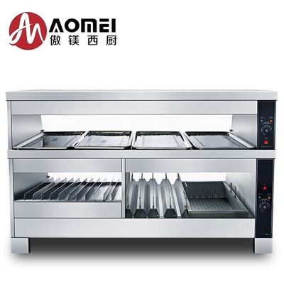 Design de restaurantes Multifuncional de alimentos aquecedor mostrador Contador com 30-85C temperatura