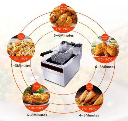 Fritadora elétrica para restaurante batatas fritas batatas fritas máquina frita frango Kfc batatas fritas