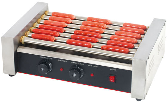 5 Grill de rolos máquina de cachorro-quente para equipamentos de cozinha de restaurante de aço inoxidável