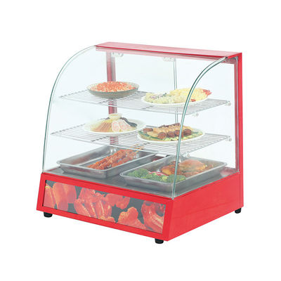 220-240 volts Food Warmer Display Vitrine com dimensões 660x475x620