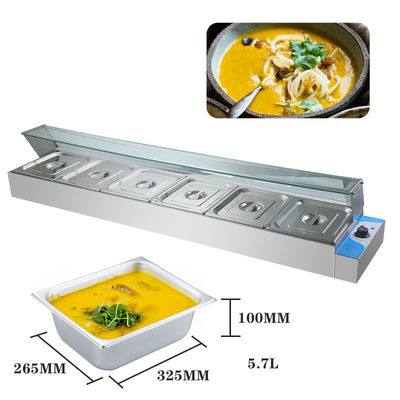 Capa de vidro aquecedor de alimentos elétrico conjunto de panela tamanho 270 * 330 * 100mm essencial para serviço de alimentos