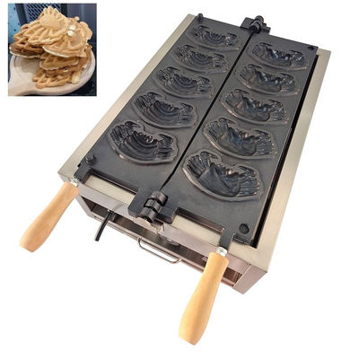 Fabricante de Waffle de Ovo Elétrico Comercial Sem Adesivo com Formas de Caranguejo e Animais Cartoon 110/220 Voltage