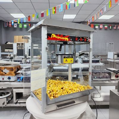 220-240V/50-60Hz Máquina comercial de pipoca de caramelo com capacidade de derretimento de manteiga