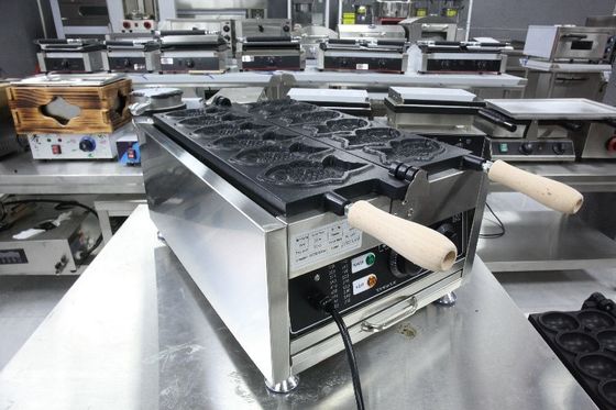 Coréia Peixe Taiyaki Máquina 6pcs Waffle Fish Maker com em 2023 ano