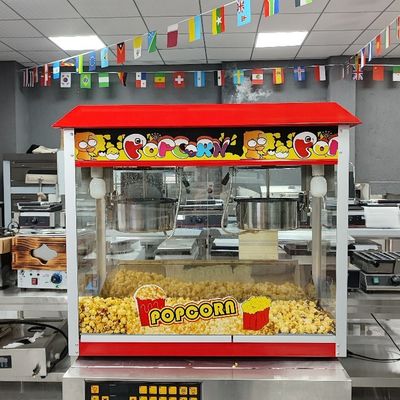 Máquina Industrial de Caramelo Duplo Pot de Pipocas Fabricante de Pipocas Comercial para o seu evento