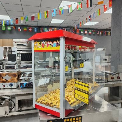 Máquina Industrial de Caramelo Duplo Pot de Pipocas Fabricante de Pipocas Comercial para o seu evento