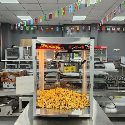 NO Máquina de pipoca de aço inoxidável controlada por aplicação para pipoca elétrica comercial