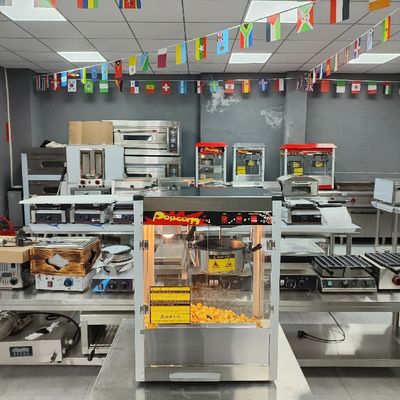 NO Máquina de pipoca de aço inoxidável controlada por aplicação para pipoca elétrica comercial