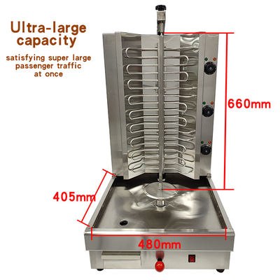 Rotisserie Elétrica de Frango com Intervalo de Temperatura 50-300C e 520*650*950mm Tamanho