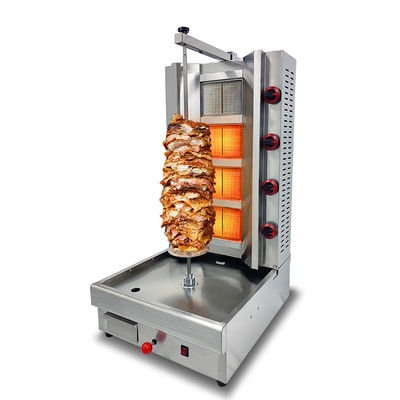 Sustentável PG-04 Comercial 4 queimador Doner Kebab máquina de gás Shawarma máquina para restaurante