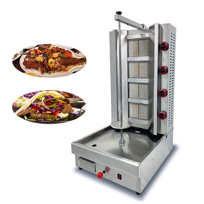 Sustentável PG-04 Comercial 4 queimador Doner Kebab máquina de gás Shawarma máquina para restaurante