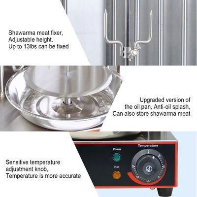 2 Queimadores Rotisserie Vertical Elétrico Broiler de Frango para Produção Automática de Carne