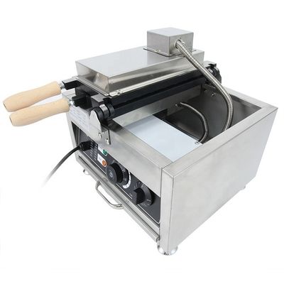 Máquina elétrica Taiyaki de aço inoxidável para equipamentos de lanches em forma de peixe 380x380x245mm