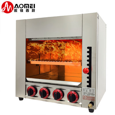 Máquina de grelha de gás de salamandra comercial de aço inoxidável 610*470*610mm 21,85KG
