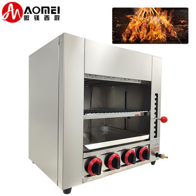 Máquina Salamandra de Gás de aço inoxidável com tamanho interno de 890*320*380mm