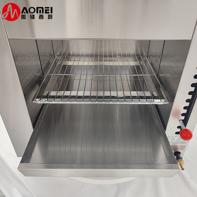 Máquina Salamandra de Gás de aço inoxidável com tamanho interno de 890*320*380mm