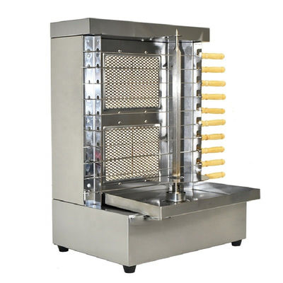 Máquina de Shawarma a Gás 2 Queimador Frango Doner Kebab Grill Grill Skewers Maker Para Outdoor