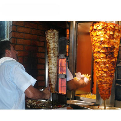 Grelha de carne de alta potência rápida e eficiente Doner Kebab Shop Shawarma máquina de fazer