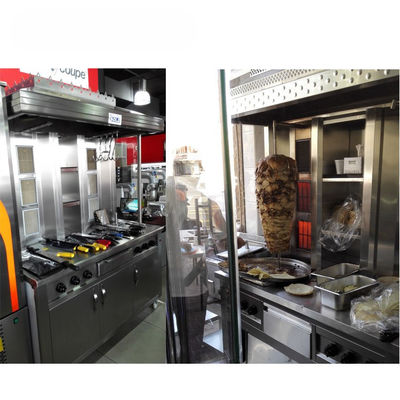 Grelha de carne de alta potência rápida e eficiente Doner Kebab Shop Shawarma máquina de fazer
