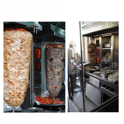Grelha de carne de alta potência rápida e eficiente Doner Kebab Shop Shawarma máquina de fazer