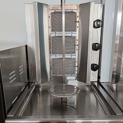 220V Full Automatic Shawarma Grill Doner Kebab Machine com 2/3/4/5/6 queimadores Grill de gás