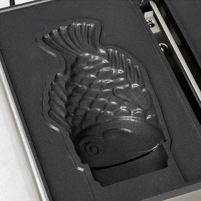 Prata 350x500x200 Máquina Taiyaki Personalizada Mais Popular Máquina de Waffle de Peixe de Boca Aberta