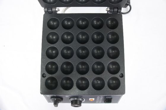 25 buracos Fabricante de Waffle em forma de bola elétrica comercial com faixa de temperatura de 50-300