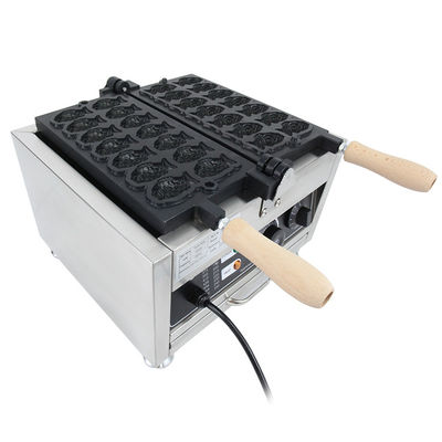 14PCS Japonês em forma de peixe Taiyaki Maker Elétrico Mini Waffle Cone Baker para 220V