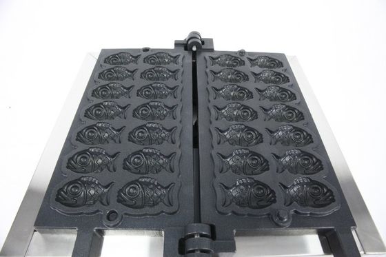 14PCS Japonês em forma de peixe Taiyaki Maker Elétrico Mini Waffle Cone Baker para 220V
