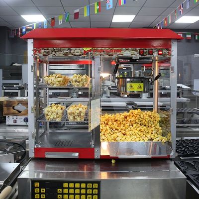 Máquina de pipoca de ar livre conveniente com aquecedor de alimentos e design de molde privado