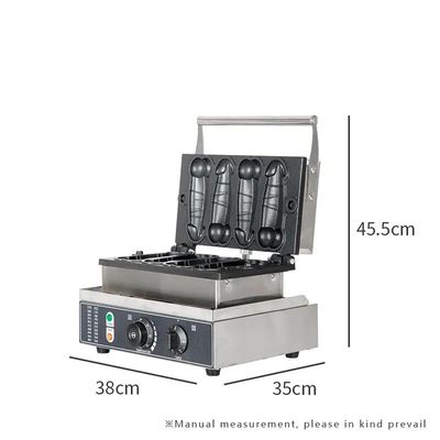 Grelhar e Panini Prensa Placas Mini Taiwan Penis Waffle Maker para Máquina de Snack Food