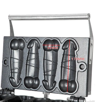Grelhar e Panini Prensa Placas Mini Taiwan Penis Waffle Maker para Máquina de Snack Food